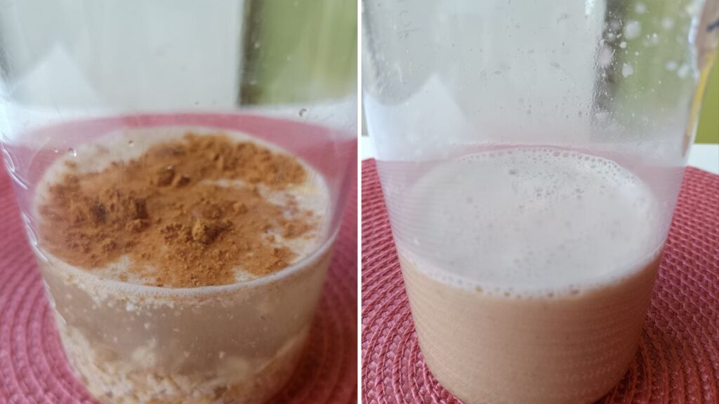 blending-the-Cinnamon-and-Honey-Smoothie