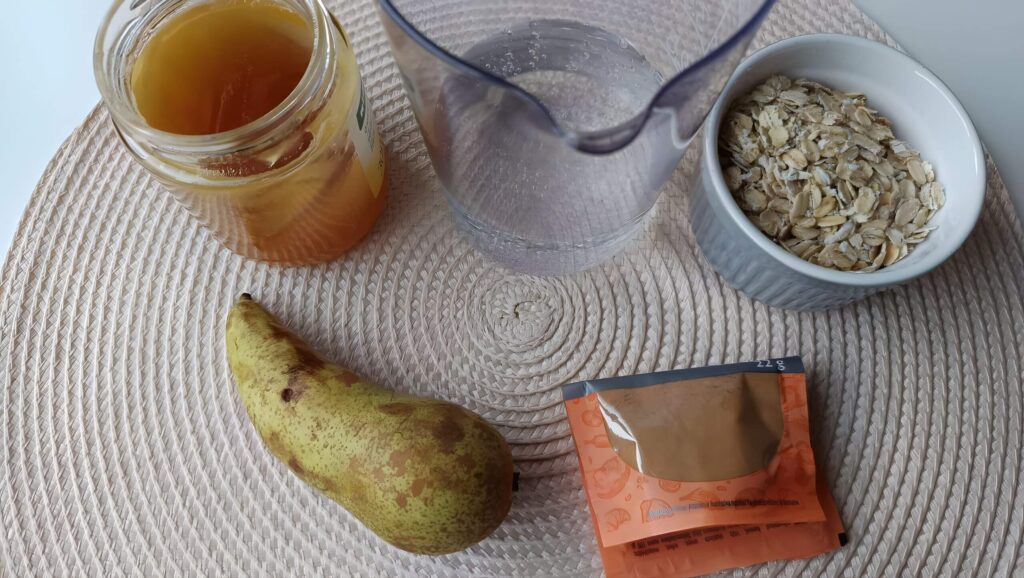 ingredients-cinnamon-pear-porridge